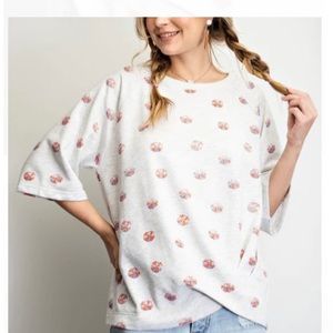 Easel Beach Umbrella Terry Knit Top